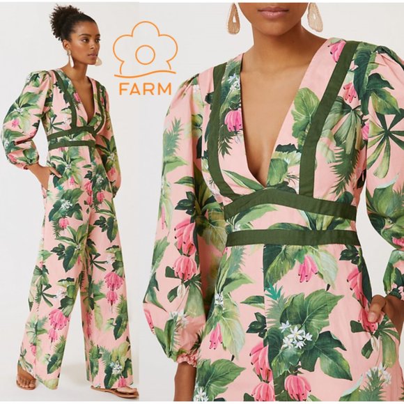 Farm Rio Deep V Jumpsuit - Picture 2 of 7
